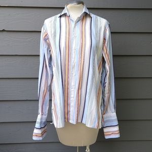 men's HACKETT LONDON striped french cuff shirt 15.5 39